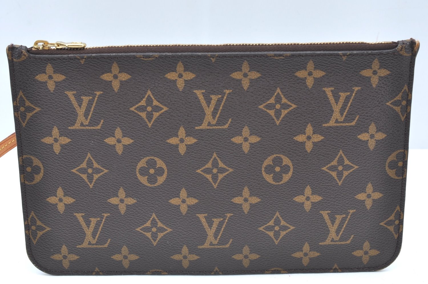 Authentic Louis Vuitton Monogram Neverfull Pouch Purse Clutch Bag LV K4434