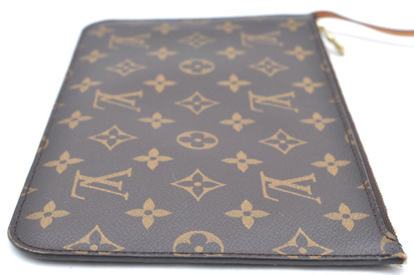 Authentic Louis Vuitton Monogram Neverfull Pouch Purse Clutch Bag LV K4434