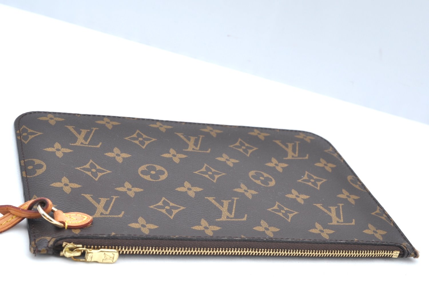 Authentic Louis Vuitton Monogram Neverfull Pouch Purse Clutch Bag LV K4434