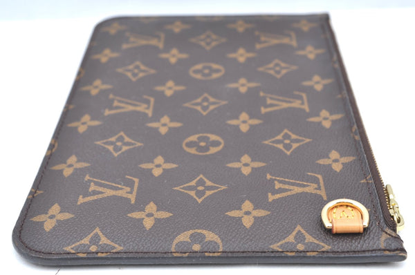 Authentic Louis Vuitton Monogram Neverfull Pouch Purse Clutch Bag LV K4436