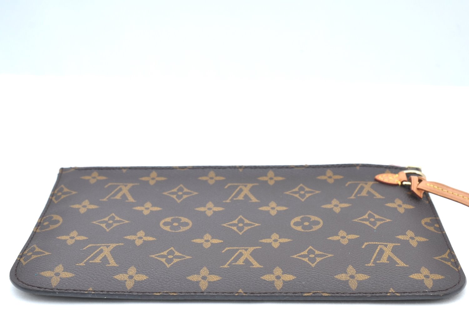 Authentic Louis Vuitton Monogram Neverfull Pouch Purse Clutch Bag Pink LV K4437