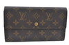 Authentic Louis Vuitton Monogram Porte Tresor International M61215 Wallet K4445