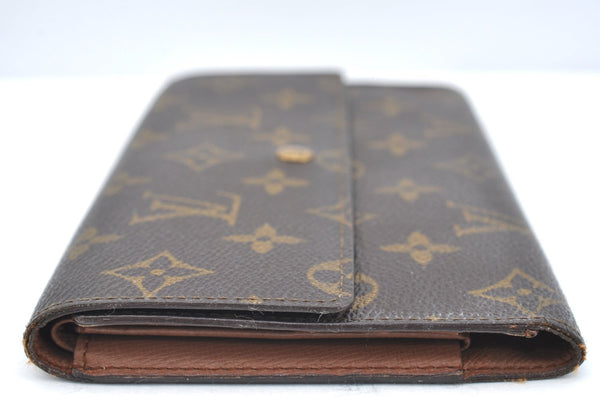 Authentic Louis Vuitton Monogram Porte Tresor International M61215 Wallet K4445