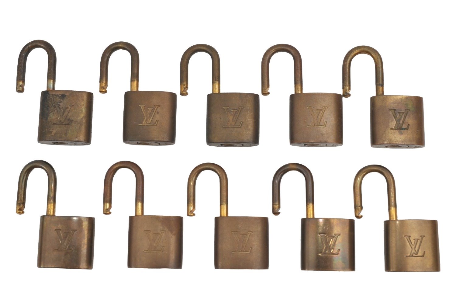 Authentic Louis Vuitton Padlock Gold 10Set LV K4447