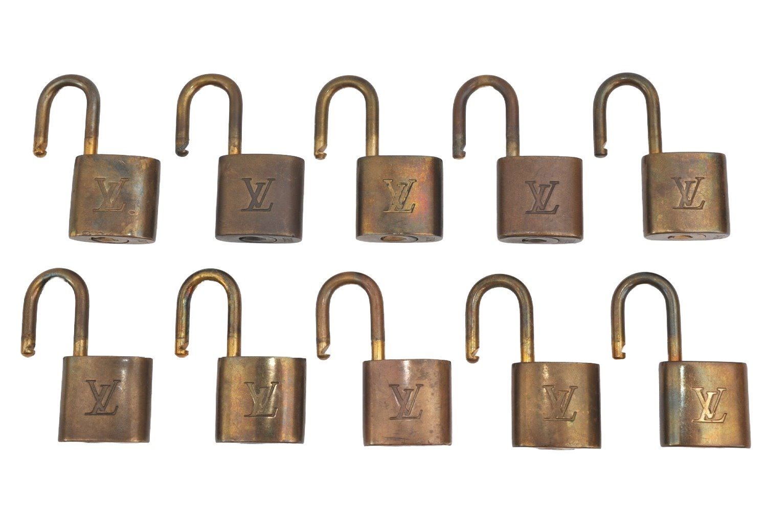 Authentic Louis Vuitton Padlock Gold 10Set LV K4449