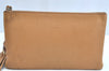 Authentic GUCCI Bamboo Tassel Clutch Bag Pouch Purse Leather 376854 Beige K4450
