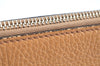 Authentic GUCCI Bamboo Tassel Clutch Bag Pouch Purse Leather 376854 Beige K4450