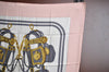 Authentic HERMES Carre 90 Scarf "BRIDES de GALA par" Silk Pink K4451