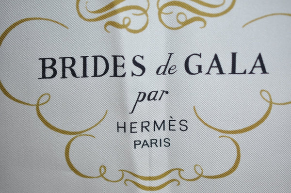 Authentic HERMES Carre 90 Scarf "BRIDES de GALA par" Silk Pink K4451