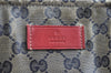 Authentic GUCCI Sherry Line GG Crystal Tote Bag PVC Leather 155524 Navy K4452