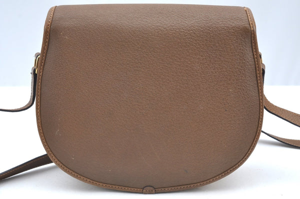 Authentic GUCCI Shoulder Cross Body Bag Purse Canvas Leather Beige Brown K4455