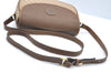 Authentic GUCCI Shoulder Cross Body Bag Purse Canvas Leather Beige Brown K4455
