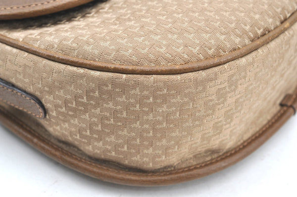 Authentic GUCCI Shoulder Cross Body Bag Purse Canvas Leather Beige Brown K4455