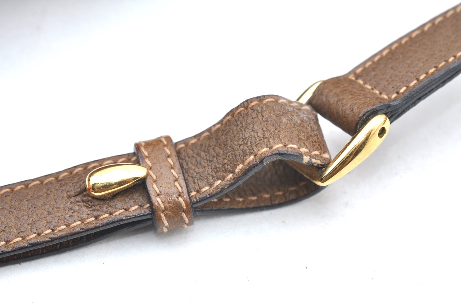 Authentic GUCCI Shoulder Cross Body Bag Purse Canvas Leather Beige Brown K4455