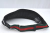 Authentic GUCCI Web Sherry Line Sun Visor GG Canvas Leather Size S Black K4458