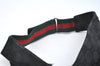 Authentic GUCCI Web Sherry Line Sun Visor GG Canvas Leather Size S Black K4458