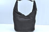 Authentic GUCCI Web Sherry Line Shoulder Bag Canvas Leather 73885 Black K4459