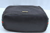 Authentic GUCCI Web Sherry Line Shoulder Bag Canvas Leather 73885 Black K4459