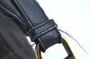 Authentic GUCCI Web Sherry Line Shoulder Bag Canvas Leather 73885 Black K4459
