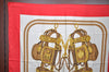 Authentic HERMES Carre 90 Scarf "BRIDES de GALA par" Silk Red K4460