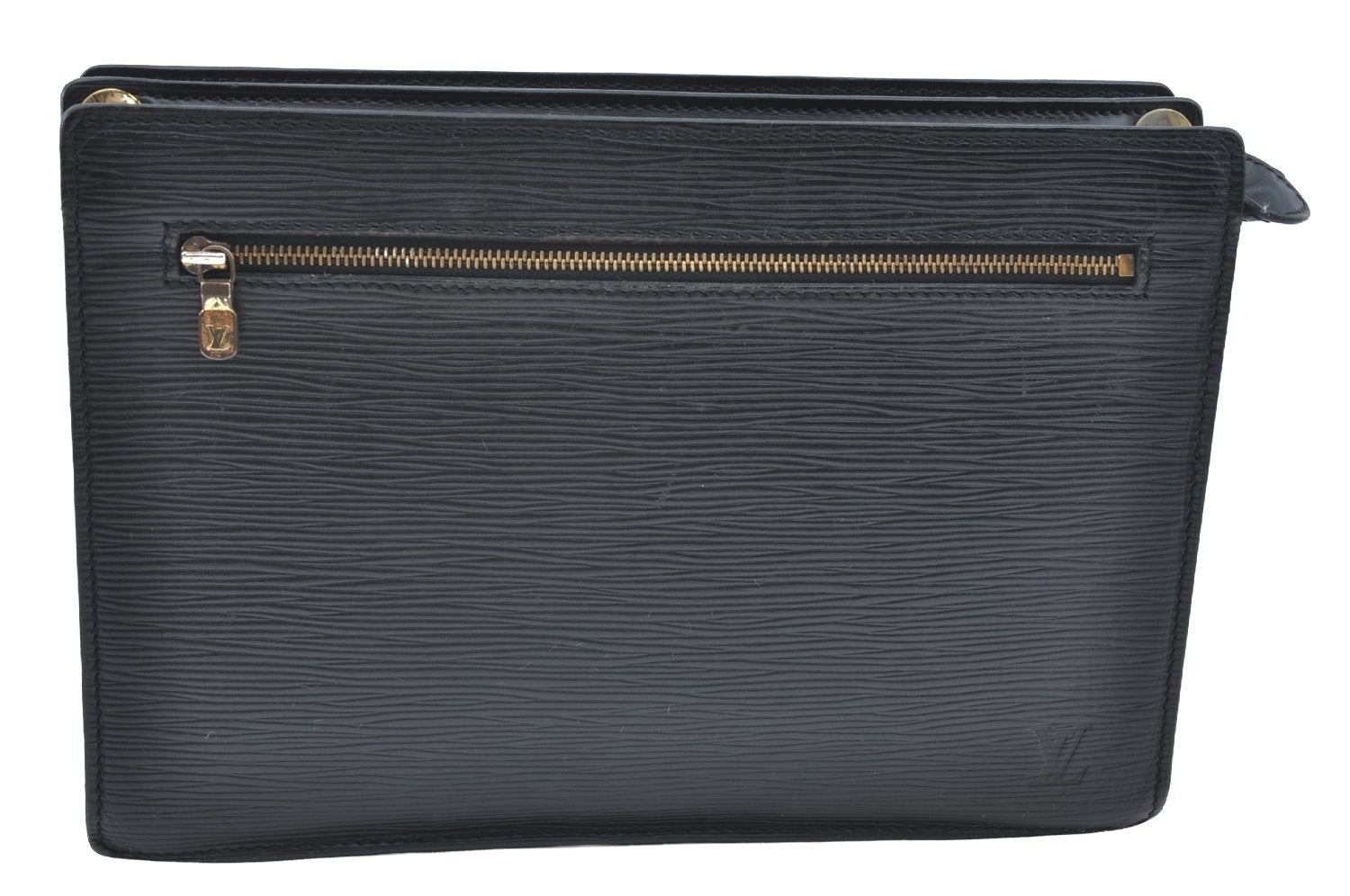 Authentic Louis Vuitton Epi Enghien 2Way Shoulder Clutch Bag M52112 Black K4472