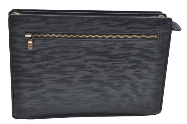Authentic Louis Vuitton Epi Enghien 2Way Shoulder Clutch Bag M52112 Black K4472