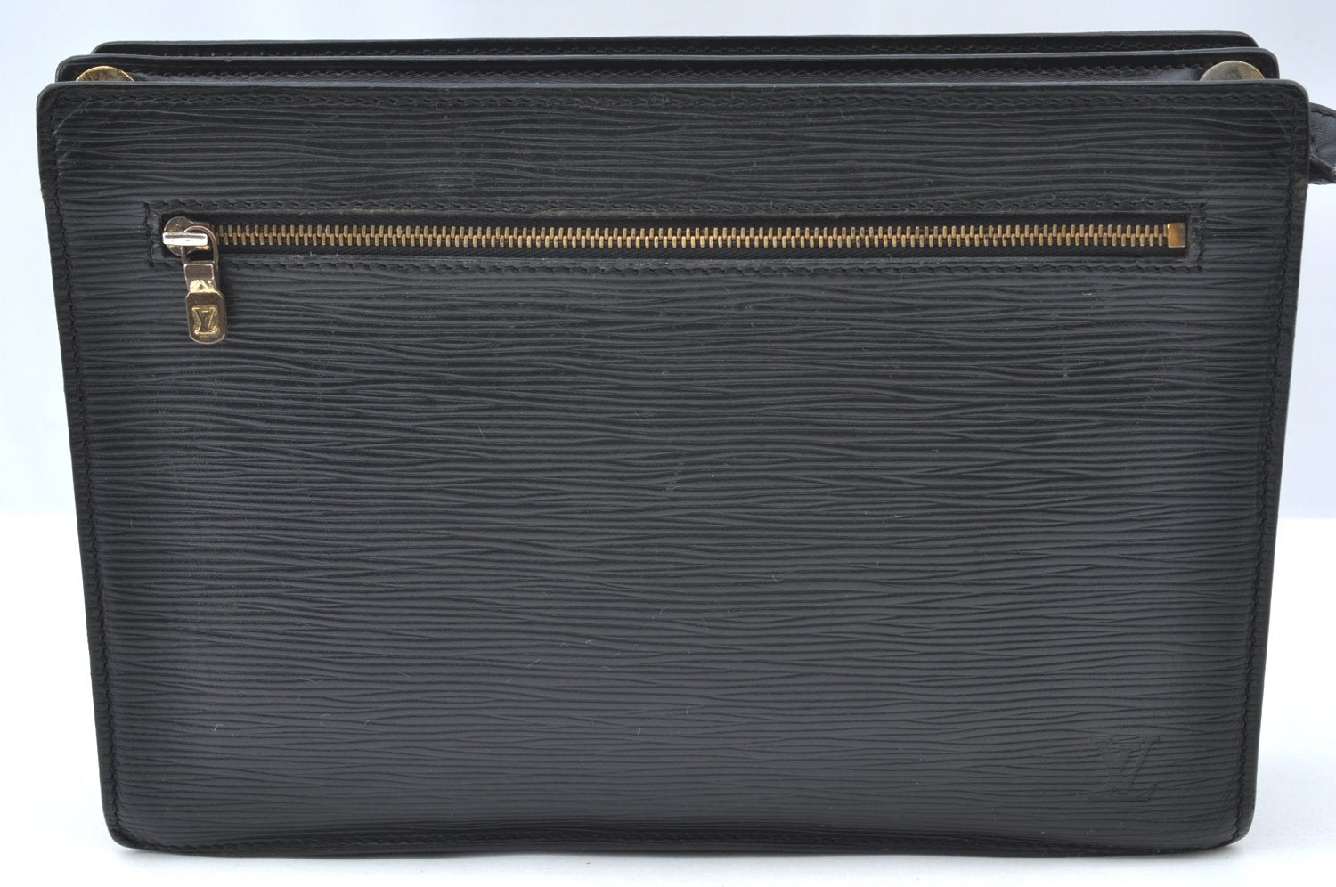 Authentic Louis Vuitton Epi Enghien 2Way Shoulder Clutch Bag M52112 Black K4472