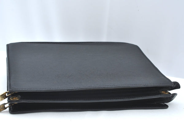 Authentic Louis Vuitton Epi Enghien 2Way Shoulder Clutch Bag M52112 Black K4472