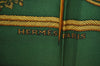 Authentic HERMES Carre 90 Scarf "Les Armes de Paris" Silk Yellow Green K4492