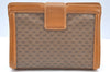 Authentic GUCCI Micro GG PVC Leather 2Way Shoulder Clutch Bag Purse Brown K4493