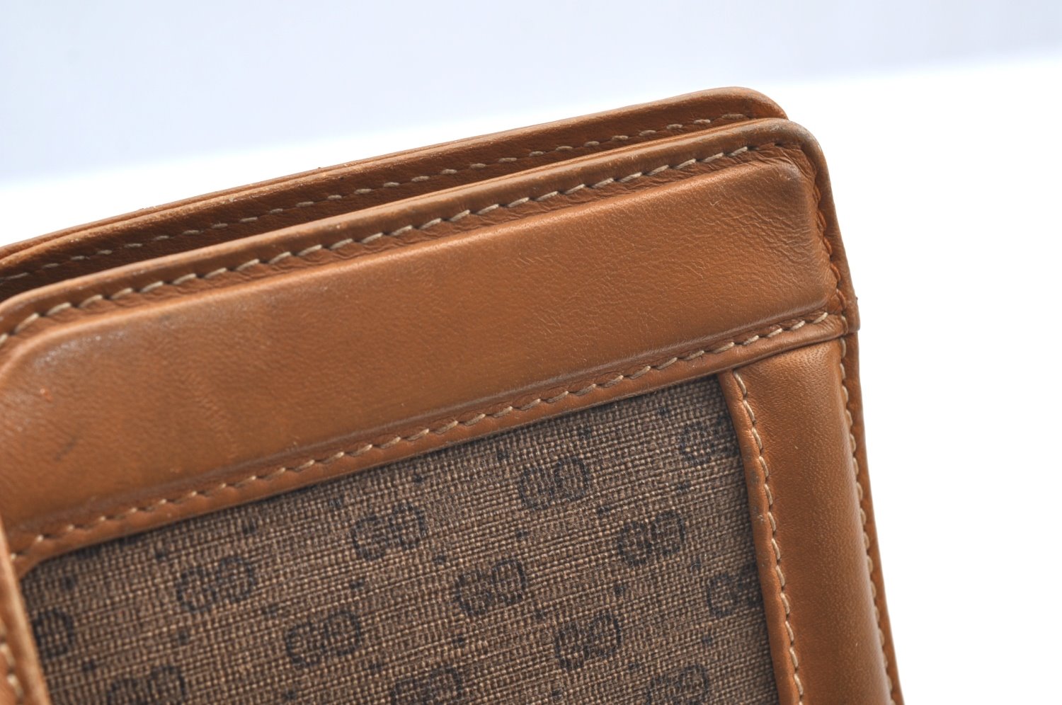 Authentic GUCCI Micro GG PVC Leather 2Way Shoulder Clutch Bag Purse Brown K4493