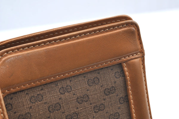 Authentic GUCCI Micro GG PVC Leather 2Way Shoulder Clutch Bag Purse Brown K4493