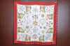 Authentic HERMES Carre 90 Scarf "Herbier de Gavarnie" Silk Red K4497