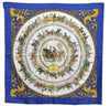 Authentic HERMES Carre 90 Scarf "LA PROMENADE DE LONGCHAMPS" Silk Navy K4501