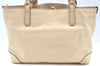 Authentic GUCCI Craft Logo Shoulder Tote Bag Purse Leather 269878 Beige K4507