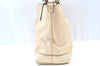 Authentic GUCCI Craft Logo Shoulder Tote Bag Purse Leather 269878 Beige K4507
