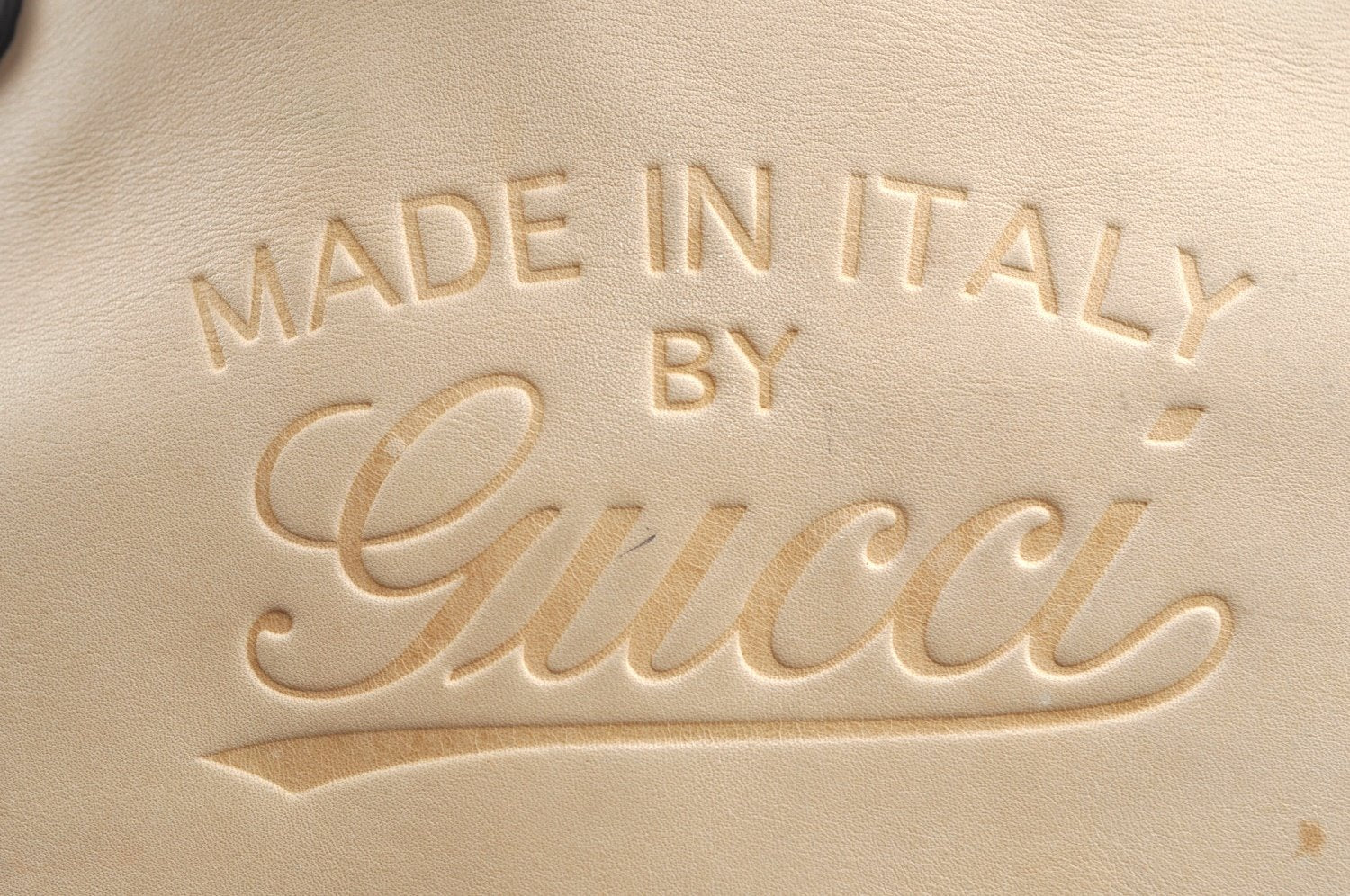 Authentic GUCCI Craft Logo Shoulder Tote Bag Purse Leather 269878 Beige K4507