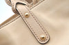 Authentic GUCCI Craft Logo Shoulder Tote Bag Purse Leather 269878 Beige K4507