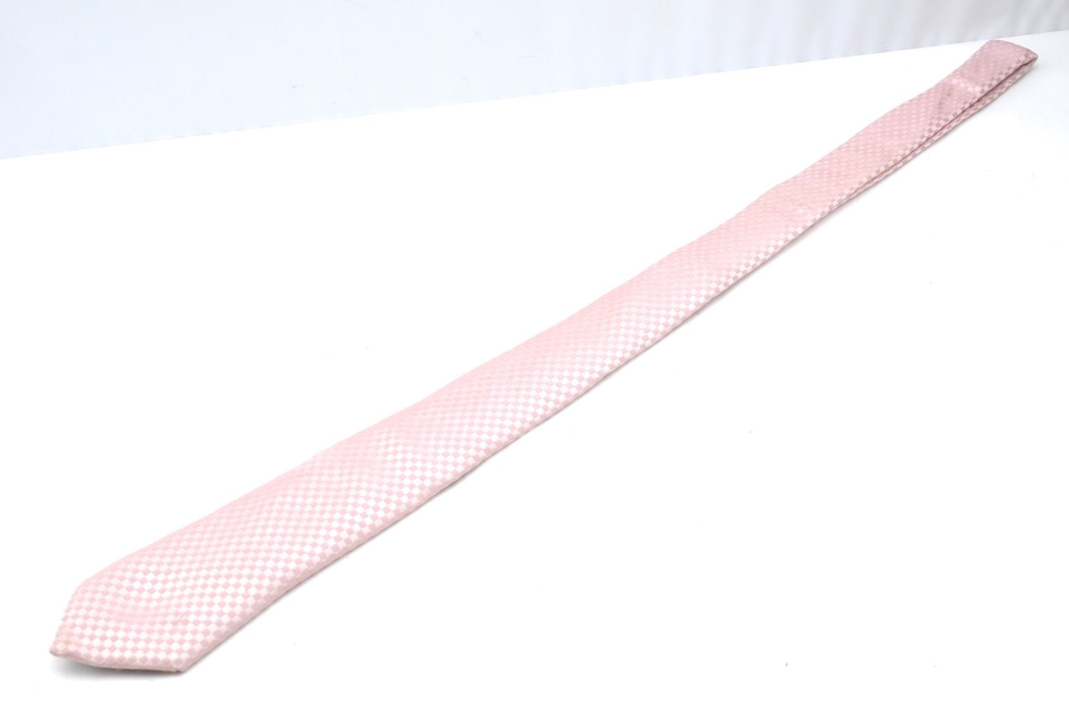 Authentic Louis Vuitton Damier Necktie Tie Silk Pink LV K4508