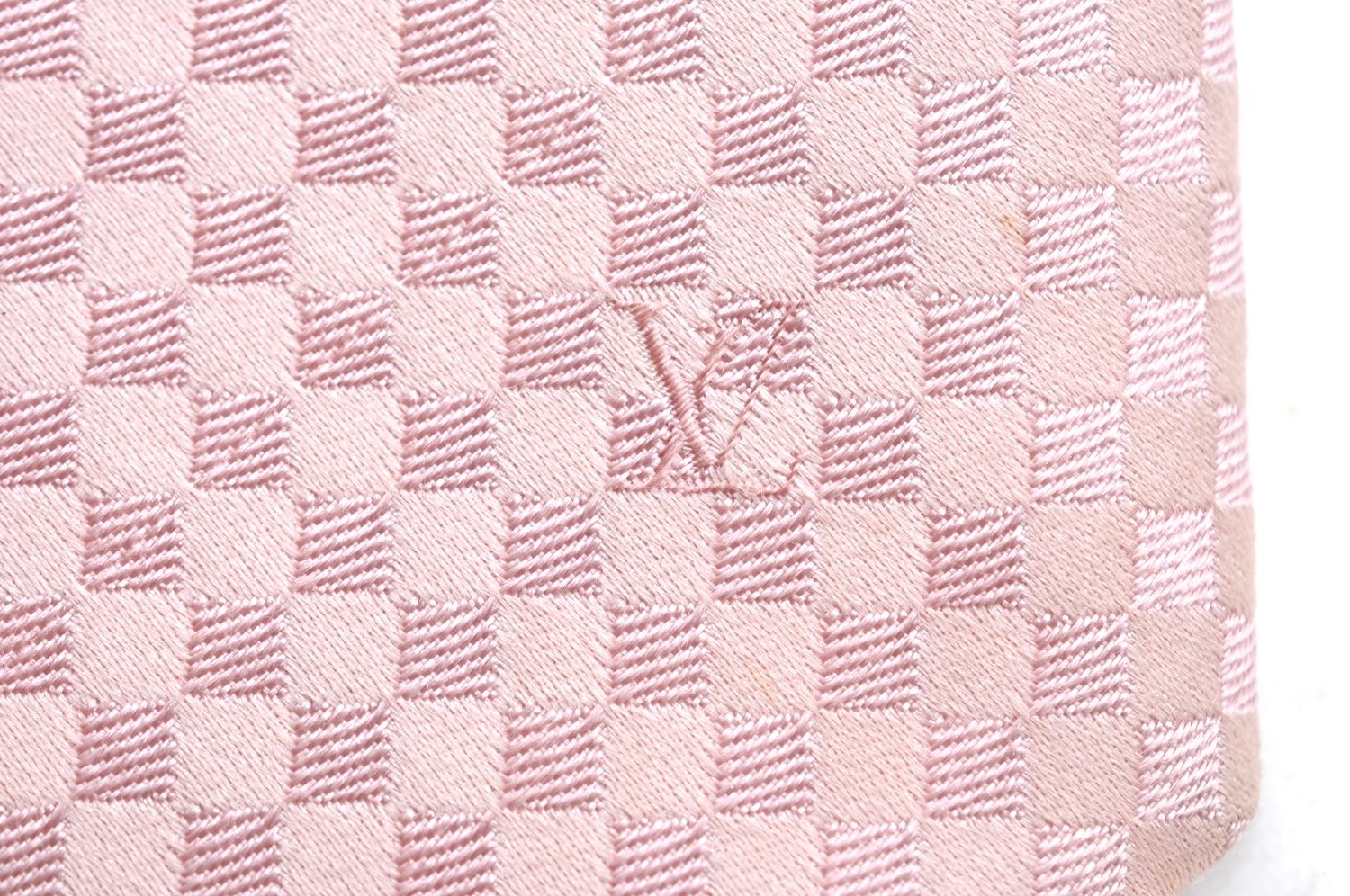 Authentic Louis Vuitton Damier Necktie Tie Silk Pink LV K4508