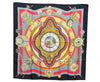 Authentic HERMES Carre 90 Scarf "parmi les fleurs je compte" Silk Black K4509