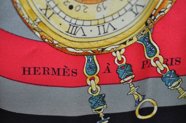 Authentic HERMES Carre 90 Scarf "parmi les fleurs je compte" Silk Black K4509