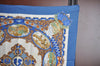 Authentic HERMES Carre 90 Scarf "L'ENTENTE CORDIALE" Silk Blue K4510