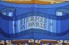 Authentic HERMES Carre 90 Scarf "L'ENTENTE CORDIALE" Silk Blue K4510