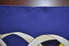 Authentic HERMES Carre 90 Scarf "FERRONNERIE" Silk Blue K4511