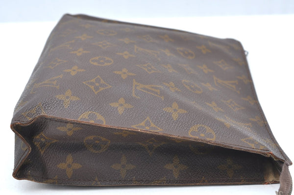 Auth Louis Vuitton Monogram Poche Toilette 26 Cosmetics Pouch Old Model LV K4514