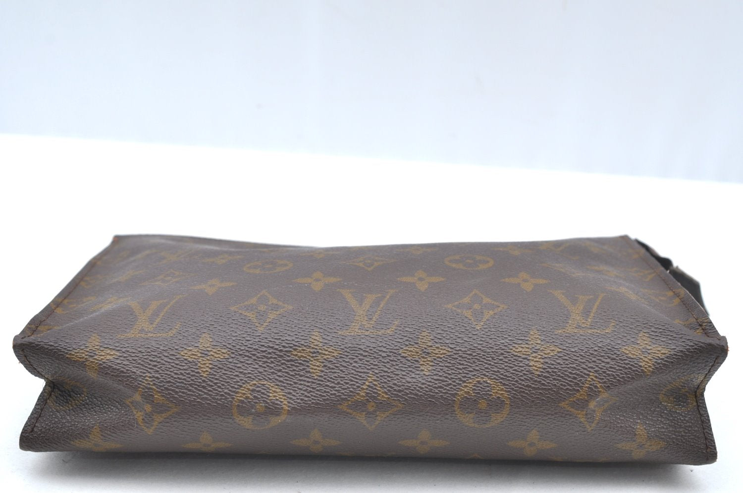 Auth Louis Vuitton Monogram Poche Toilette 26 Cosmetics Pouch Old Model LV K4514