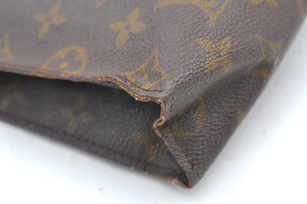 Auth Louis Vuitton Monogram Poche Toilette 26 Cosmetics Pouch Old Model LV K4514