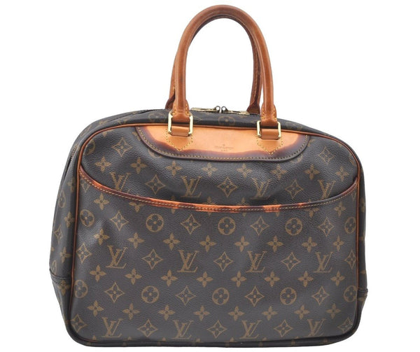 Authentic Louis Vuitton Monogram Deauville Hand Bag M47270 LV Junk K4515