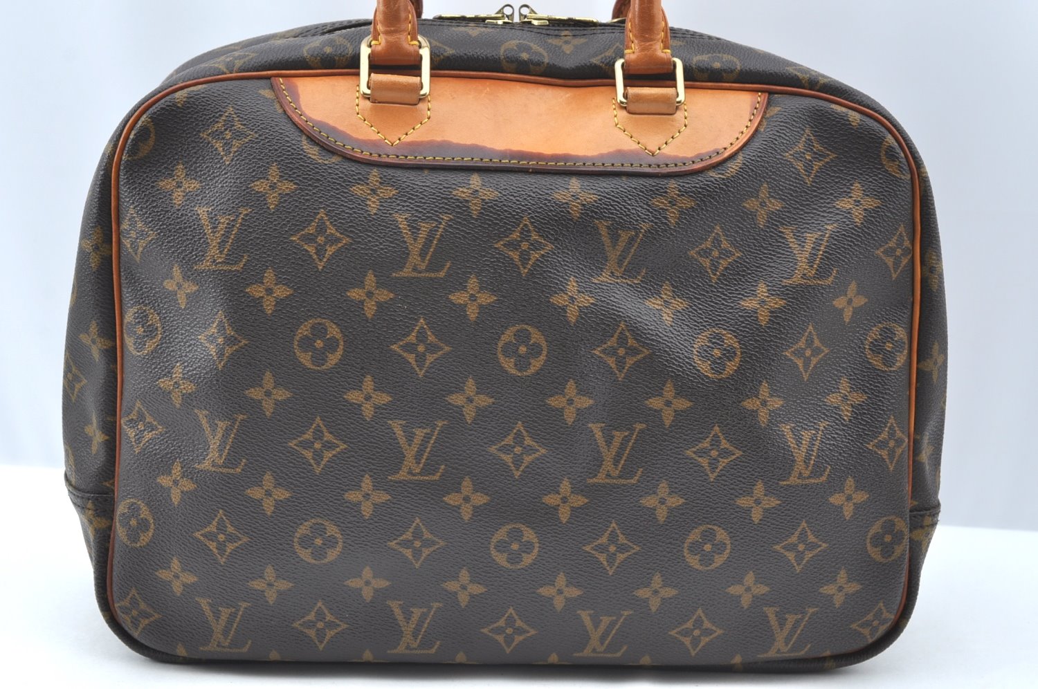 Authentic Louis Vuitton Monogram Deauville Hand Bag M47270 LV Junk K4515